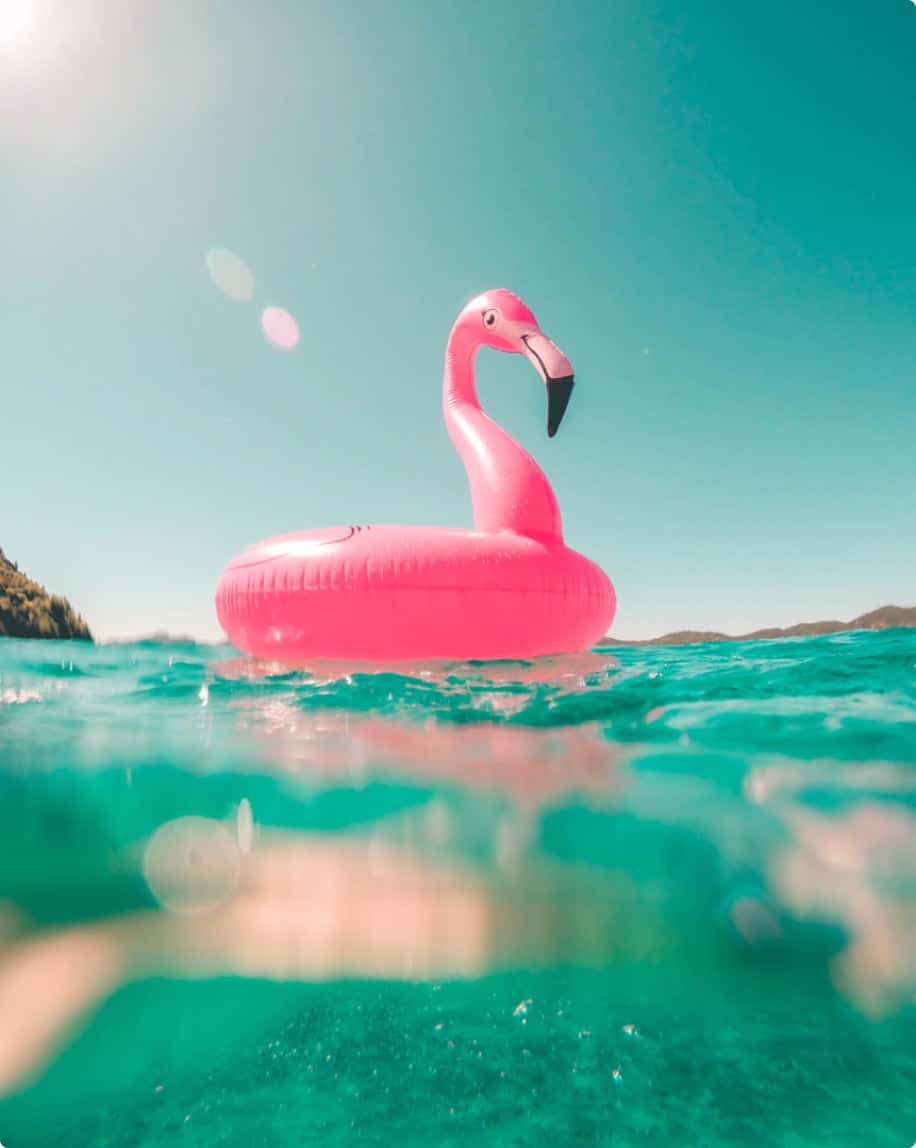 Inflatable flamingo